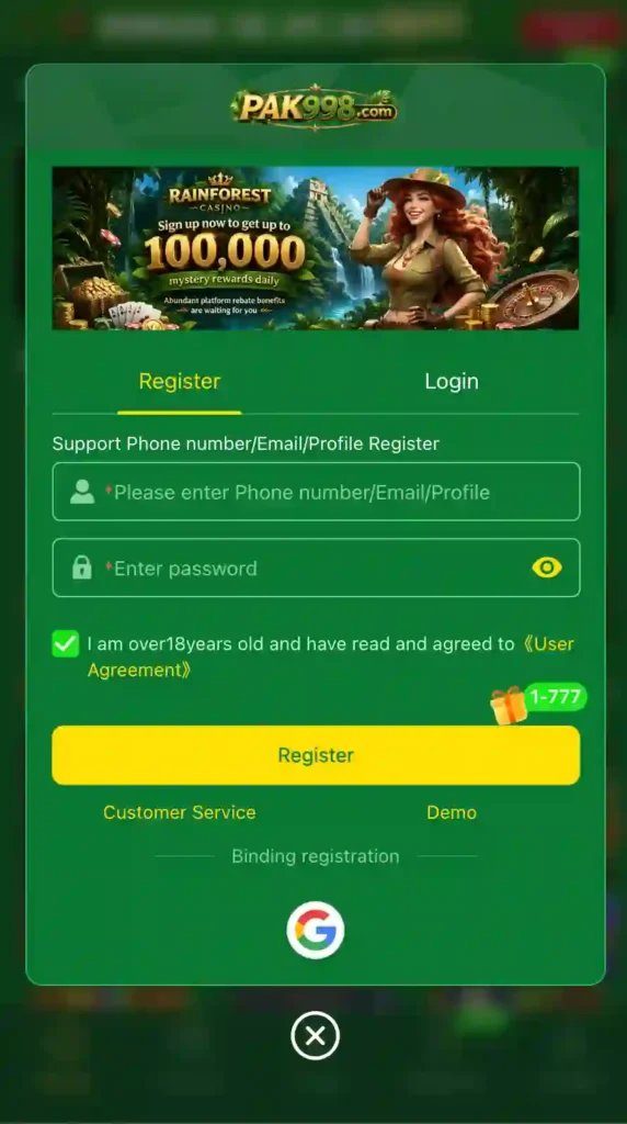 pak998 register