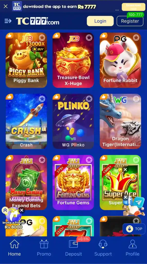 tc777 game main homepage